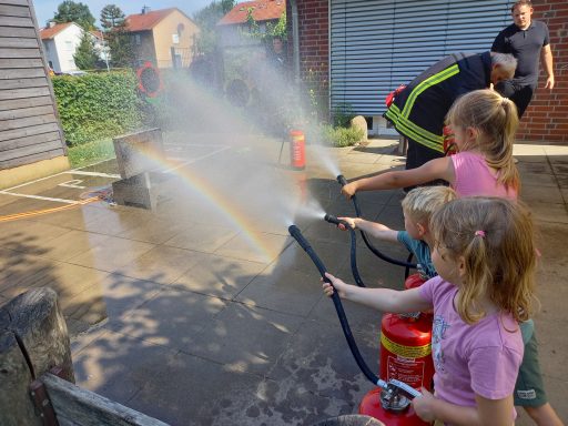Brandschutzübung Kindergarten